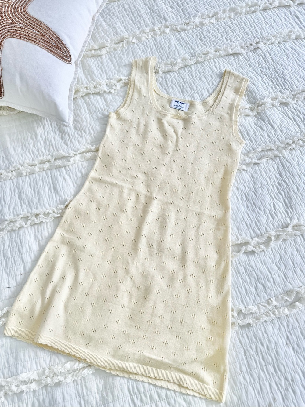 Light yellow pointelle dress